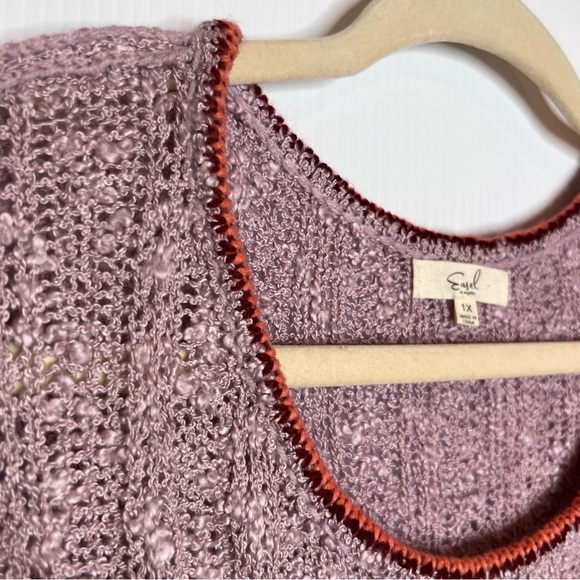 EASEL Los Angeles Coffee Date Slouchy Knit Sweater. Size 1X - Picture 7 of 14